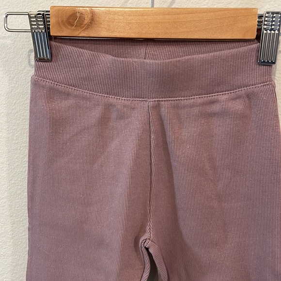NWT size 7 Zara Girls Mauve Label Detailed Ribbed Leggings! - Picture 3 of 10
